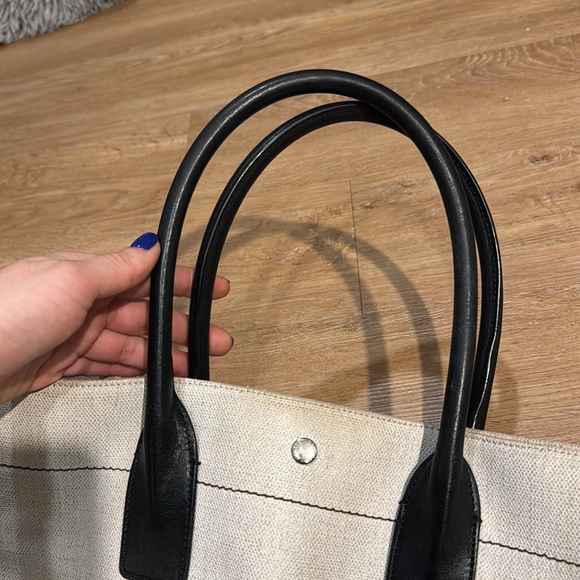 Authentic YSL RIVE GAUCHE TOTE BAG IN LINEN AND LEATHER - Picture 9 of 14